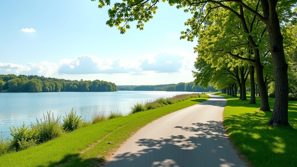 Võrtsjärve järve kaunis vaade jalgrattateelt